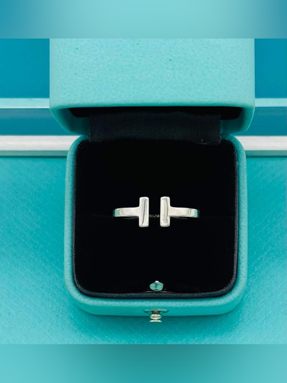 Tiffany and Co T Square Ring Size 7